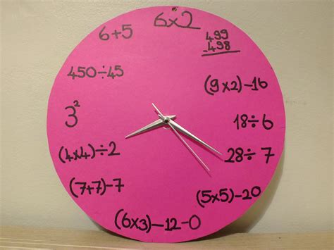matematik saat proje ödevi